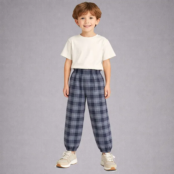 Blue_Checkered_Corduroy_Pants_For_Kids