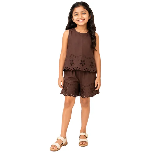 Brown_Hakoba__Shorts_Set