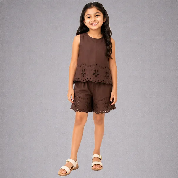 Brown_Hakoba__Shorts_Set