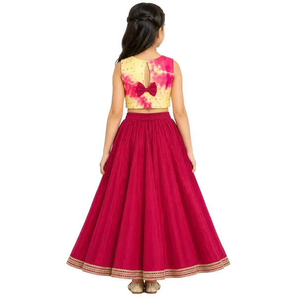 Elegant_Red_Lehenga_Set_for_Girls_with_Yellow_Embellished_Top