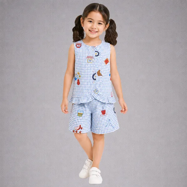 Gingham_Style_Shorts_Set