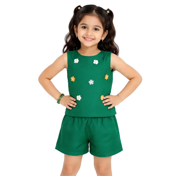 Green_Floral_Applique_Cord_Set_for_Girls