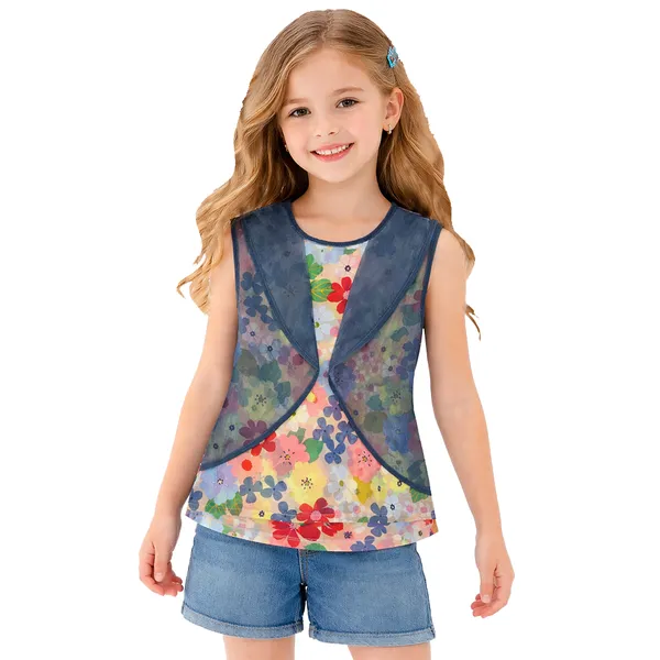 Grey_Premium_Floral_Top_For_Kids