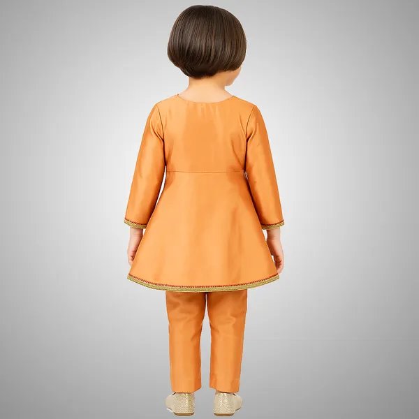 Peach_Premium_Silk_Anarkali_Suit_For_Kids