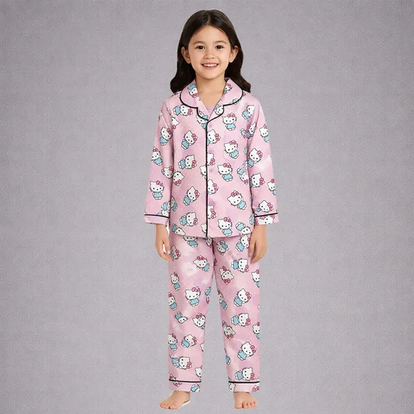 Kitty_Print_Full_Sleeves_Cotton_Night_Suits_For_Kids