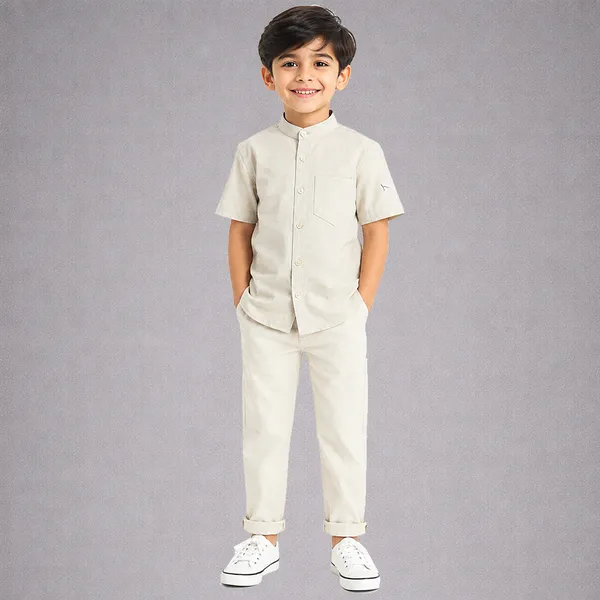OFF_White_Half_Sleeves_Lenin_Shirts_For_Kids