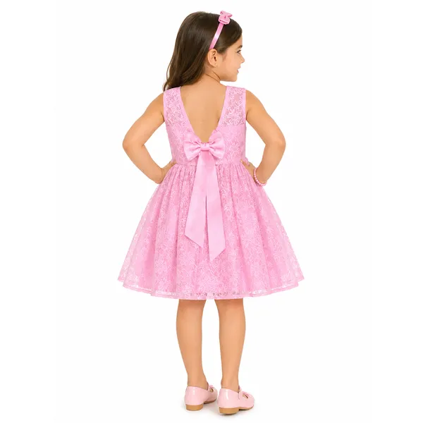 Pink_Premium_Back_Bow_Fit_&_Flare_Lace_Dress_For_Kids