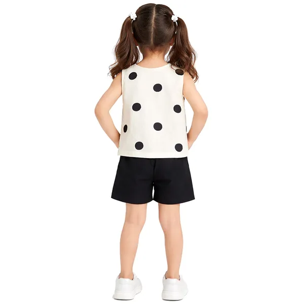 Polka_Dot_Linen_Sleeveless_Shorts_Set_for_Girls