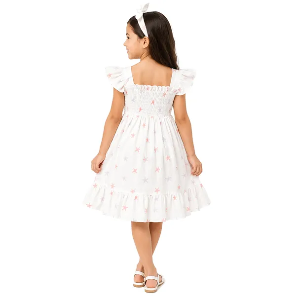 Star_Print_Shierred_Mul_Cotton_Dress