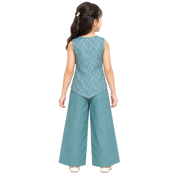 Teal_and_Gold_Embroiderd_Plazzo_Set