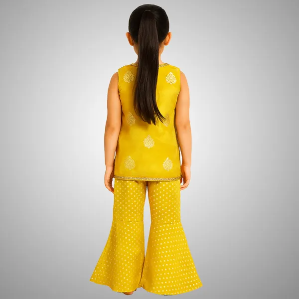 Yellow_Premium_Sharara_Set_For_Kids