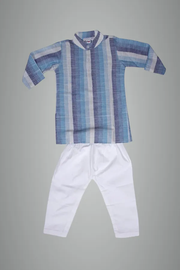 Blue_Premium_Cotton_Kurta_Pajama_Set_For_Kids
