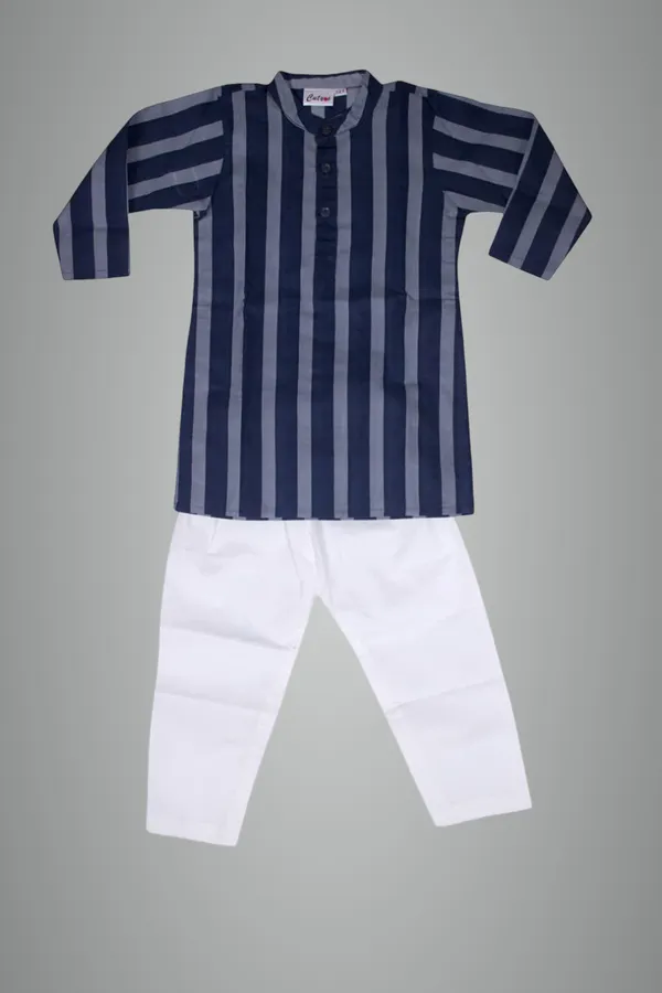 Dark_Blue_Premium_Cotton_Kurta_Pajama_Set_For_Kids