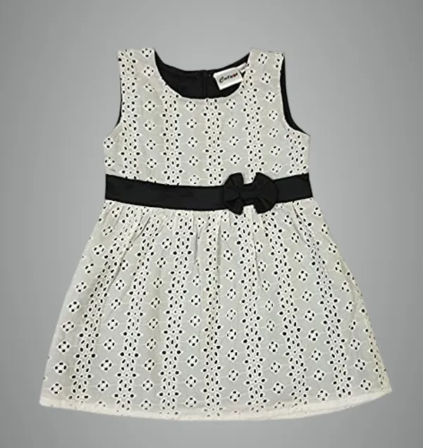 Grey_And_Black_Premium_Fit_&_Flare_Chicken_Hakoba_Dress_For_Kids