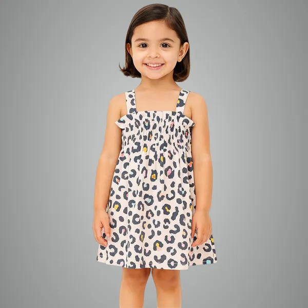 Multicolor_Premium_Summer_Knee_Length_Dress_For_Kids