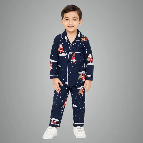 Blue_Premium_Cotton_Flannel_Long_Sleeve_Night_Suit_For_Kids