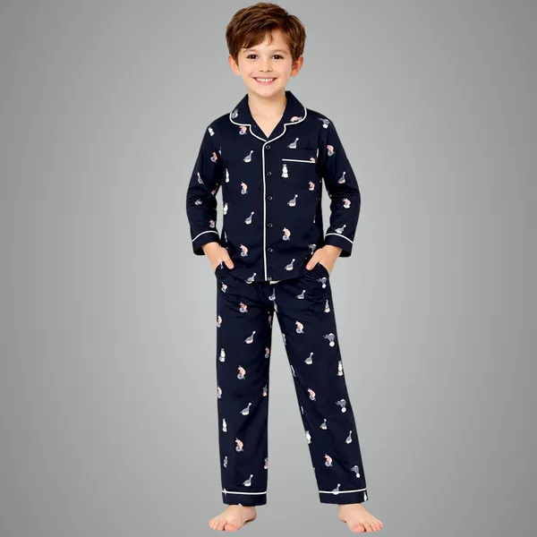 Circus_Print_Black_Full_Sleeves_Cotton_Night_Suits_For_Kids