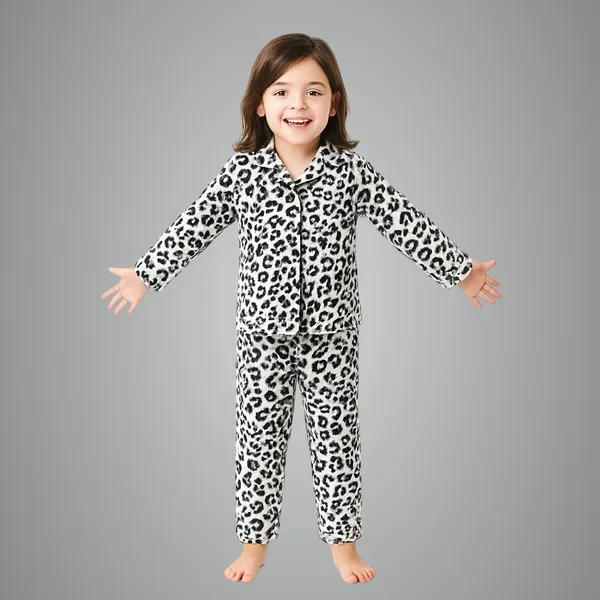Grey_Premium_Leopard_Print_Fleece_Pajama_Set,_And_White,_Long_Sleeve_Winter_Night_Suit_For_Kids