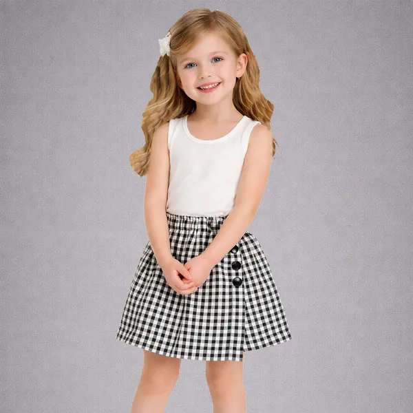 White_Premium_Wrap_Style_Skorts_For_Kids