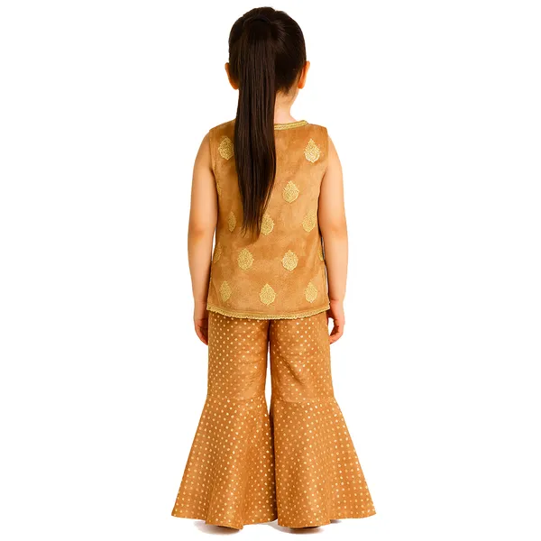 Peach_Premium_Sharara_Set_For_Kids