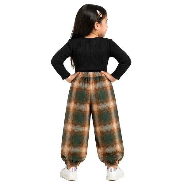 Green_Premium_Checkered_Flannel_Carrot_Pants_For_Kids