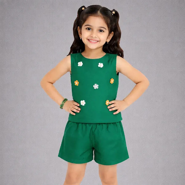 Green_Floral_Applique_Cord_Set_for_Girls