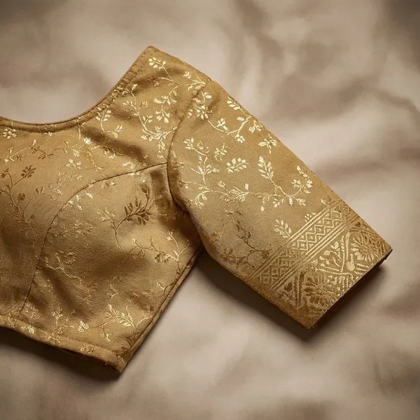Green_&_Golden_Velvet_Premium_Fancy_Blouse_For_Women_(Pack_Of_2)