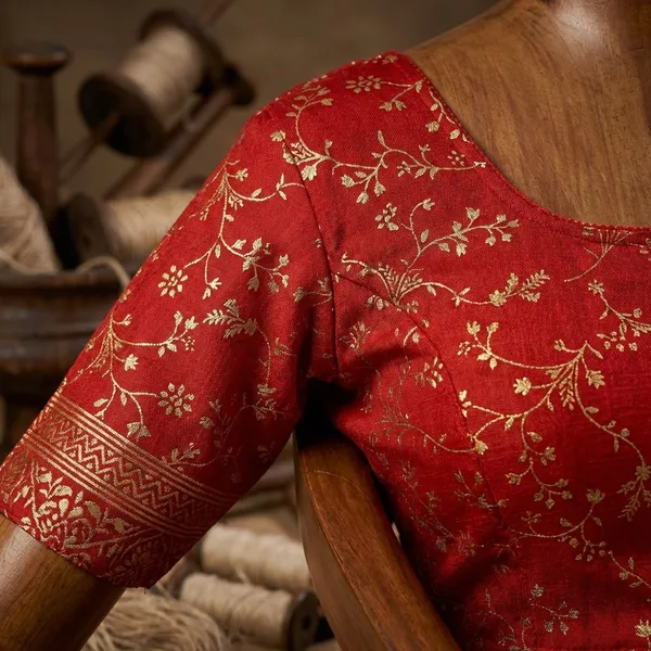 Red_&_Golden_Velvet_Premium_Fancy_Blouse_For_Women_(Pack_Of_2)