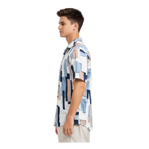 Blue_Cotton_Fabric_Premium_Printed_Shirt_For_Boys