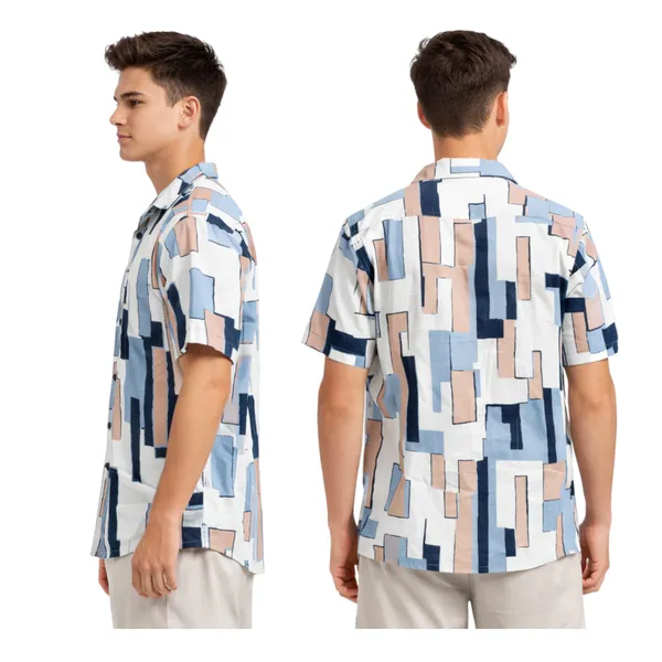 Blue_Cotton_Fabric_Premium_Printed_Shirt_For_Boys