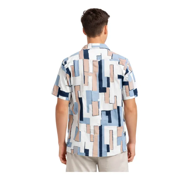 Blue_Cotton_Fabric_Premium_Printed_Shirt_For_Boys