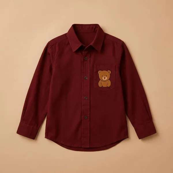 Maroon_Cotton_Fabric_Premium_Formal_Shirt_For_Boys_&_Girls