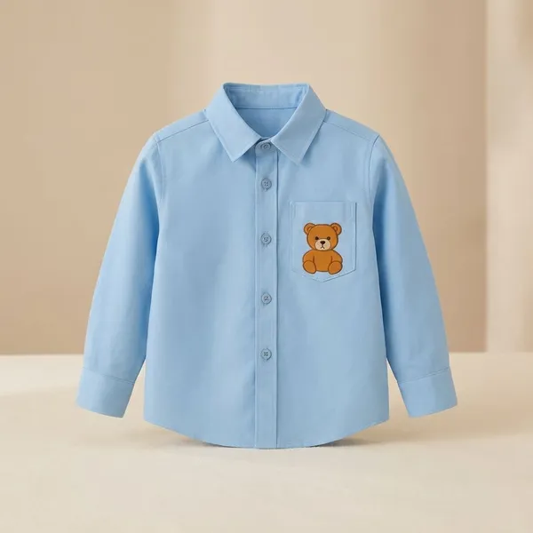 Sky_Blue_Cotton_Fabric_Premium_Formal_Shirt_For_Boys_&_Girls