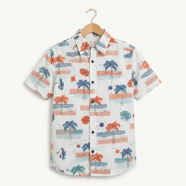 Red_Cotton_Fabric_Premium_Printed_Shirt_For_Boys