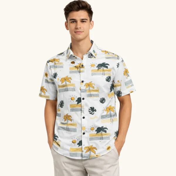 Yellow_Cotton_Fabric_Premium_Printed_Shirt_For_Boys