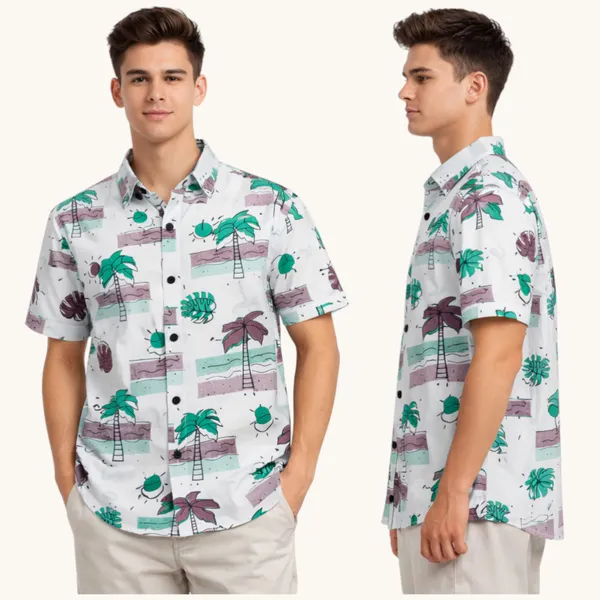 Green_Cotton_Fabric_Premium_Printed_Shirt_For_Boys