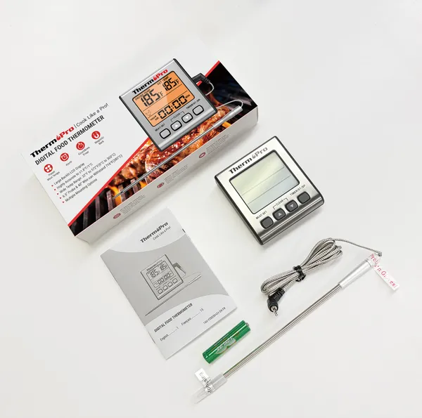 ThermoPro_TP-16S_Digital_Food_Thermometer_-_Accurate_Wired_&_Barbeque_Thermometer_for_Smoker,_Grilling_&_BBQ_with_Cooking_Timer_and_Backlight