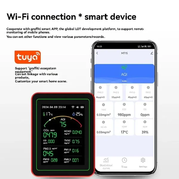 White_Wifi_Smart_Air_Quality_Monitor_With_2.8_Tft_Display_-_Smart_Life_App_Compatible_Indoor_Aqi_Detector_Pollution_Tester_With_Alarm_Function_11_Parameters