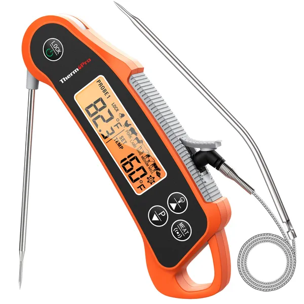 Orange_Tp710_Instant_Read_Meat_Thermometer_Digital_For_Cooking,_2-In-1_Waterproof_Kitchen_Food_Thermometer_With_Dual_Probes_And_Dual_Temperature_Display_For_Oven,_Grilling,_Smoker_&_Bbq