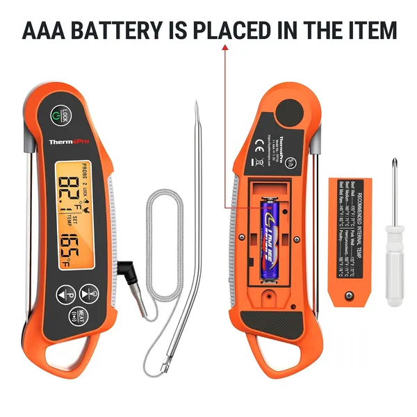 Orange_Tp710_Instant_Read_Meat_Thermometer_Digital_For_Cooking,_2-In-1_Waterproof_Kitchen_Food_Thermometer_With_Dual_Probes_And_Dual_Temperature_Display_For_Oven,_Grilling,_Smoker_&_Bbq