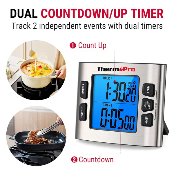 Silver_Tm02_Digital_Kitchen_Timer_With_Dual_Countdown_Stop_Watches,_Magnetic_Clock,_Adjustable_Loud_Alarm,_Backlight_Lcd_Big_Digits,_24_Hour_For_Kids_Teachers