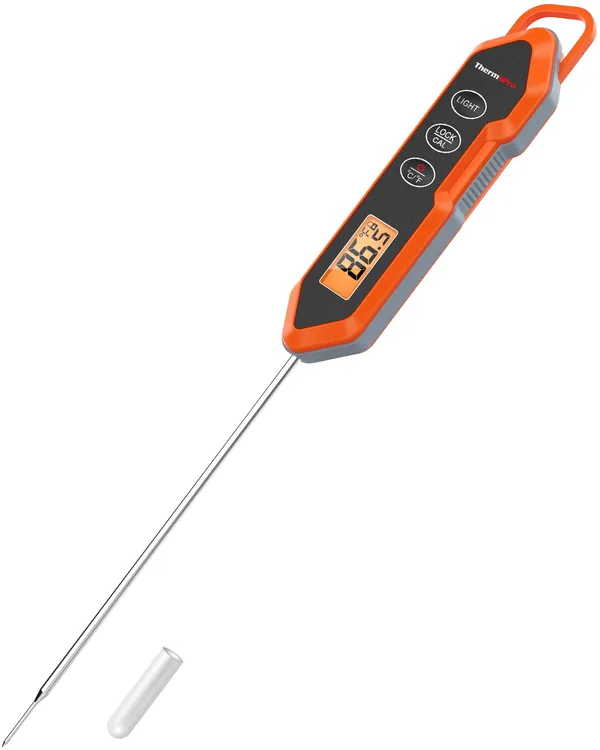 Orange_Tp15H_Digital_Thermometer_Waterproof_Thermometer_With_Long_Probe_Instant_Read_Thermometer_With_Calibration