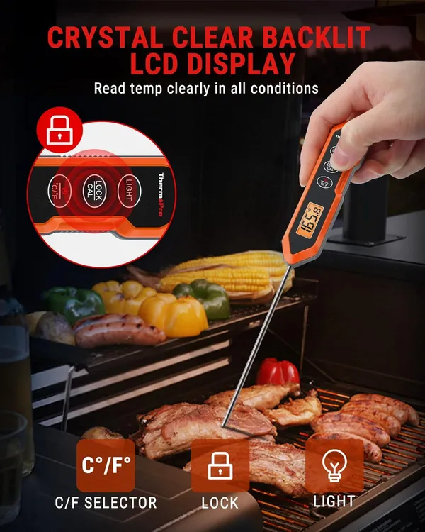 Orange_Tp15H_Digital_Thermometer_Waterproof_Thermometer_With_Long_Probe_Instant_Read_Thermometer_With_Calibration