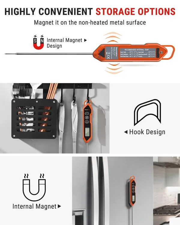 Orange_Tp15H_Digital_Thermometer_Waterproof_Thermometer_With_Long_Probe_Instant_Read_Thermometer_With_Calibration