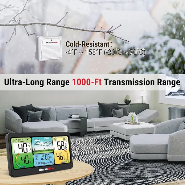 Black_Tp280_1000Ft_Home_Weather_Stations_Wireless_Indoor_Outdoor_Thermometer,_Indoor_Outdoor_Weather_Stations_With_Swiss-Made_Sensor,_Inside_Outside_Weather_Thermometer_Barometer_With_Forecast