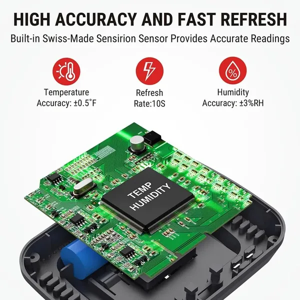 White_Smart_Hygrometer_Thermometer_Hygrometer_For_Home_Bluetooth_Hygrometer_Thermometer_Range_To_260Ft_Via_Smart_App_Datalogging_And_Data_Downloading_In_Csv_Format_With_Date_Time