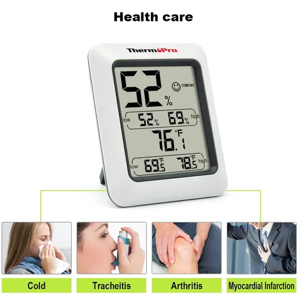 White_Tp50_Digital_Hygrometer_Indoor_Thermometer_Room_Thermometer_And_Humidity_Gauge_With_Temperature_Humidity_Monitor