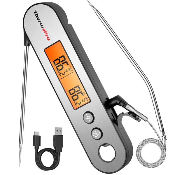 Black_Tp610_Dual_Probe_Digital_Instant_Read_Meat_Thermometer_Cooking_Kitchen_Smoker_Food_Thermometer_With_Backlight_Waterproof_For_Steak_Oven_Bbq_Grill_Thermometer
