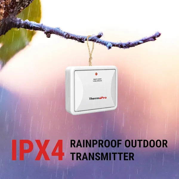 White_Tx-2B_915Mhz_Additional_Humidity_Sensor_Fitting_Outdoor_Waterproof_Transmitter_For_Indoor_Outdoor_Thermometer_Wireless_Outside_Thermometer_And_Temperature_Monitor