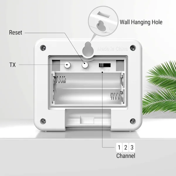 White_Tx-7B_Additional_Outdoor_Sensor_Transmitter,_Only_For_Tp260B/Tp280B_Indoor_Outdoor_Thermometer_Temperature_And_Humidity_Monitor